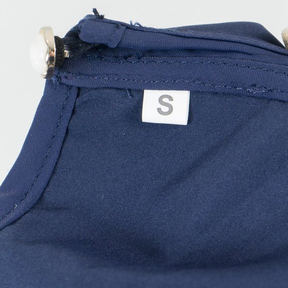 NWT Navy Blue Stripe Keyhole-Back Sleeveless Dress - small - Picture 6 of 6